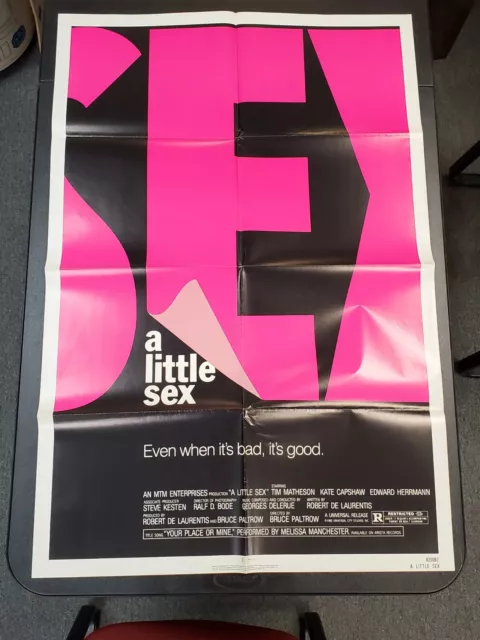 A LITTLE OF SEX Kate Capshaw Tim Matheson 1982 ONE SHEET MOVIE POSTER 27 x 41