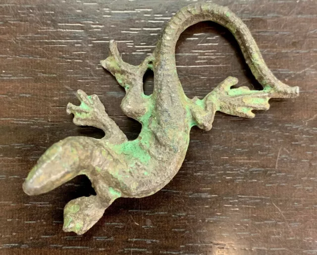 Joli Petit Bronze Asiatique - Dragon De Comodo