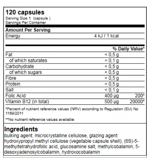 GN Laboratories complejo de vitamina B12 | 120 cápsulas - vitaminas 2