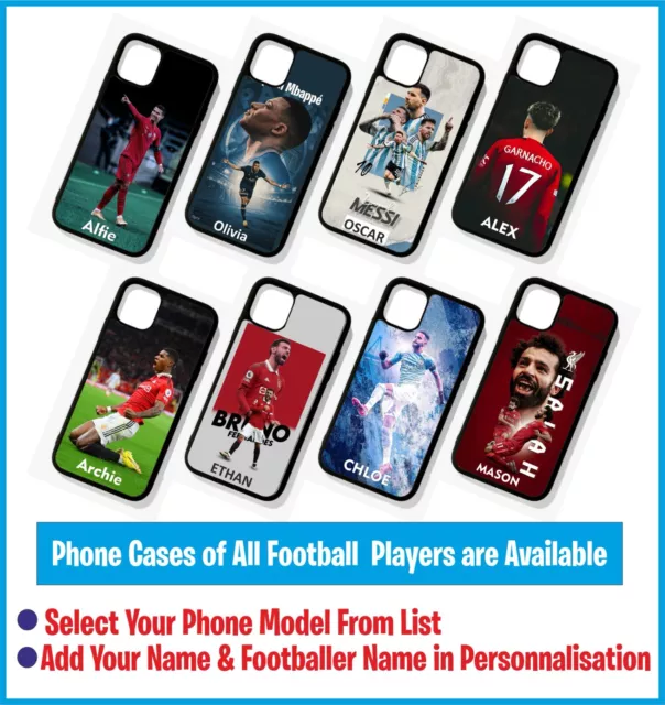 Personalised Footballer phone case Shockproof Phone Cover Football Players Fans