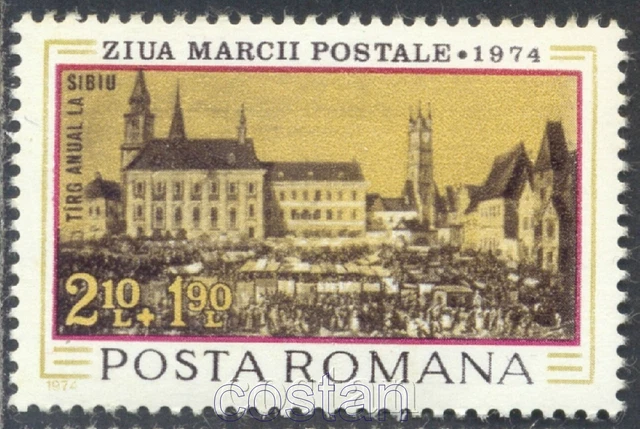 1974 SIBIU-Central Square,Year Fair,Hermannstadt,Stamp Day,Romania,Mi.3236,MNH