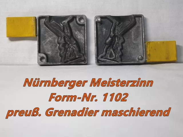 Nr.1102- Nürnberger Meisterzinn, Grenadier - Zinngießform Zinnform Zinngußform