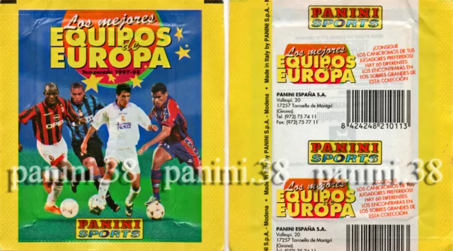 RARE ! Pochette "MEJORES EQUIPOS DE EUROPA 1997-98" bustina, packet, tüte PANINI