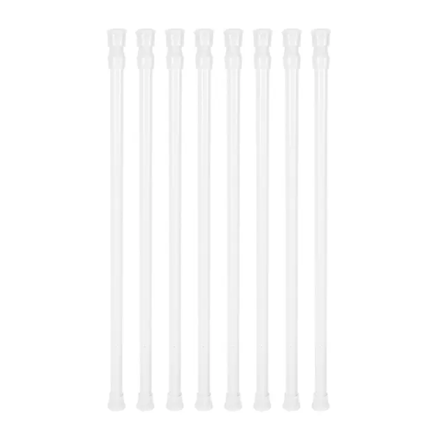 8 Small Tension Rods 15.7 inch to 28 inch Spring Extendable Curtain Curtain5045
