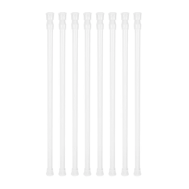 8 Small Tension Rods 15.7 inch to 28 inch Spring Extendable Curtain Curtain5045