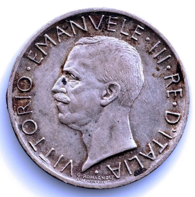 Italy-Vittorio Emanuele III.  5 Lire 1929 R. Rome. EBC-/XF-. Silver 5 g.