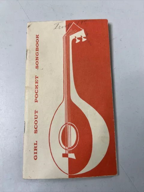 1956 Girl Scout Pocket Songbook Orange Music Pocket Songbook Americana VTG