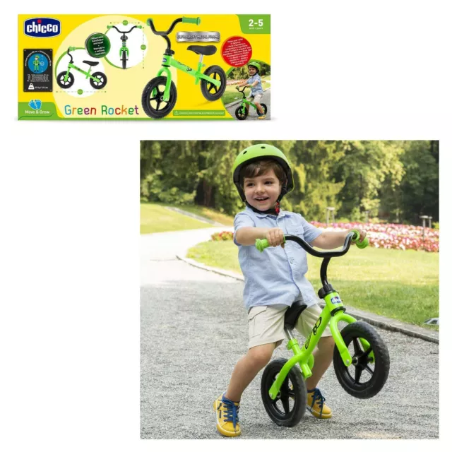 bici bicicletta CHICCO green rocket per bambini bimbo 2 anni prima infanzia