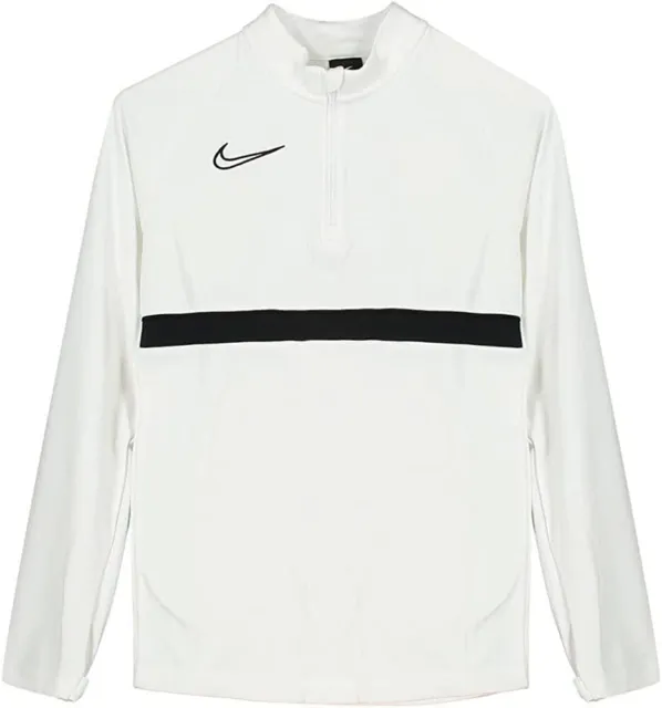 Nike Y NK Dry Acd21 Dril Top Sports Shirt Sweatshirt White Sweater SIZE S