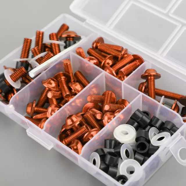 158x Fastener Clip Screw Bolt Kit Motorcycle Sportbike Windscreen Fairing ORG AV