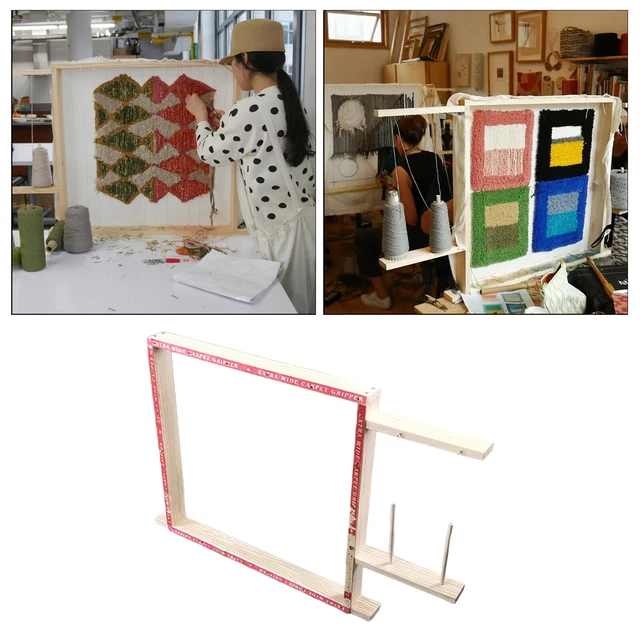 Diy Rug Making Frame WOODEN TUFTING RUG Making Frame Sewing Carpet Frames Tabletop Crafts ...