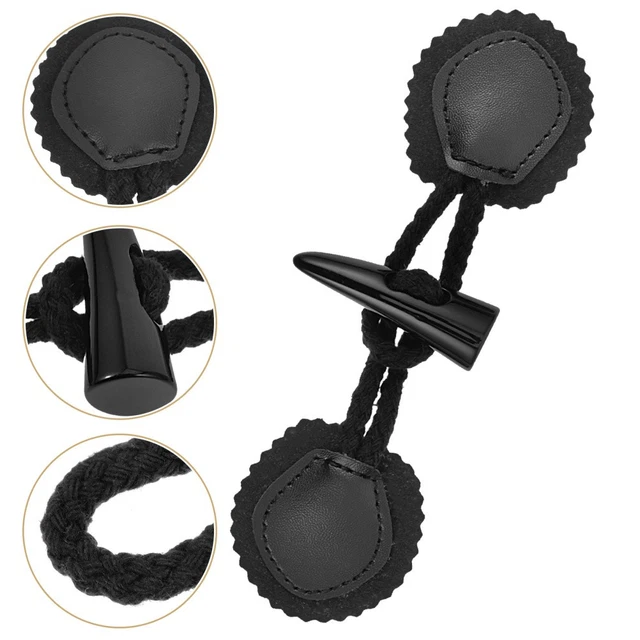 4 PAIRS COAT Toggle Fasteners Closures for Clothing Retro Clothes ...