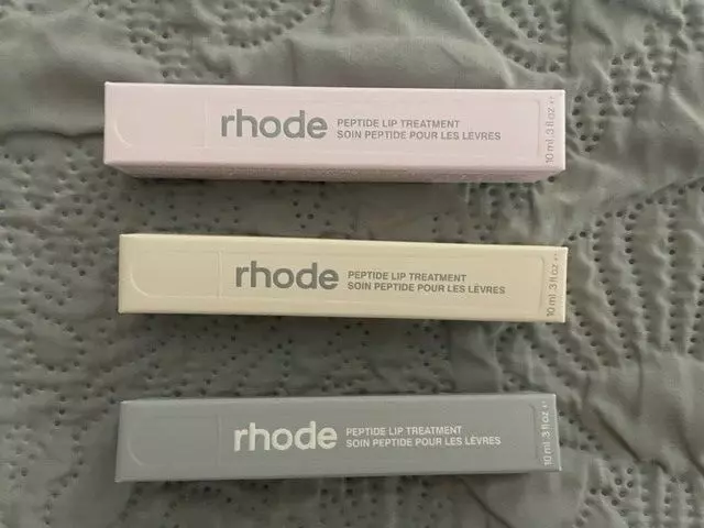 3 Rhode Peptide Lip Treatment Hailey Bieber Salted Caramel Watermelon Unscented