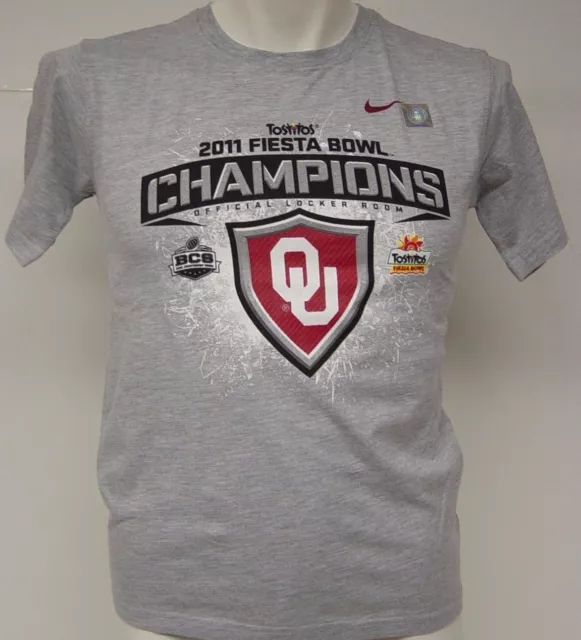 NEUF chemise Nike OU Univ of Oklahoma Sooners 2011 Fiesta Bowl Champions pour enfants