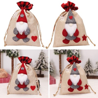 Natale Candy Bag 1 Borsa altezza 15CM Borsa in velluto per Natale Caramelle 