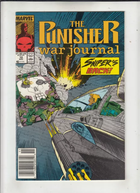 Punisher War Journal #10 (Marvel 1989) Jim Lee Newsstand VF/NM