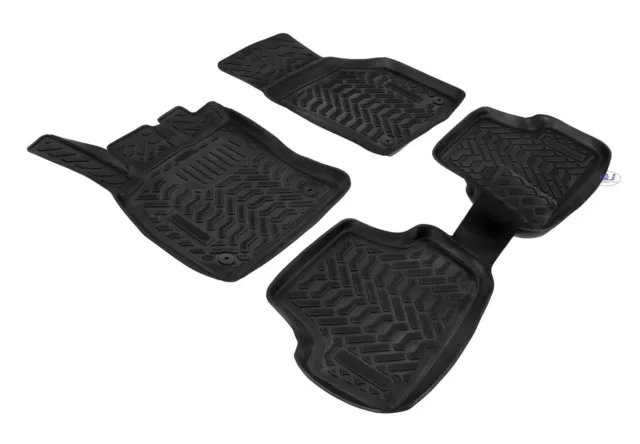 3D EXCLUSIVE TAPIS DE SOL EN CAOUTCHOUC pour VW GOLF 7 VII 2012 - 2019 NOIR 4pcs