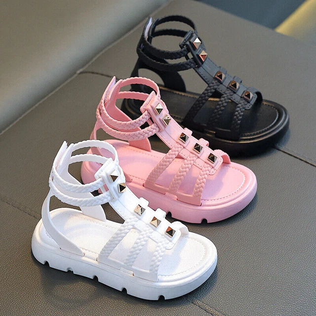 Sandali estivi piatti bambina Roma bambini scarpe principessa taglia -