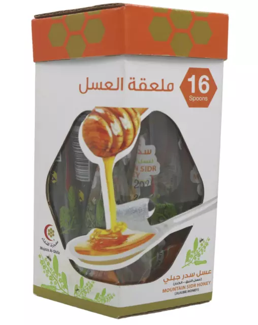 Mujezat Al-Shifa Mountain Sidr Liquid Honey Spoons 160g (Pack of 16 x 10g)