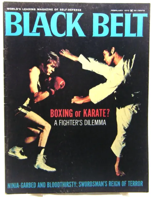 Black Belt Magazine February 1970 A Fighter's Dilemma Boxing or Karate  O2