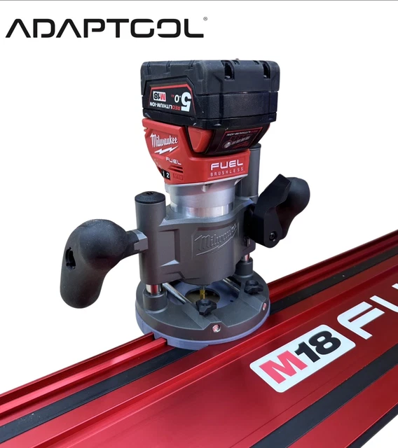 MILWAUKEE PLUNGE ROUTER M18FTR M18 Guide Rail Adaptor to Milwaukee ...