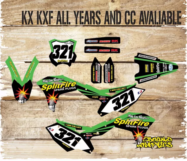 Rebound mx graphics kit to fit kawasaki KX KXF 65 85 125 250 450 all years