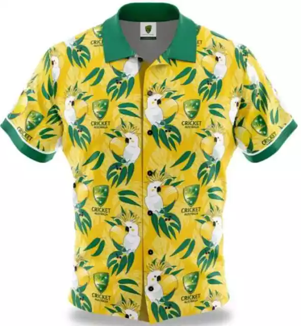 Cricket Australia 2022 Cricket Mens Hawaiian Shirt Sizes S-7XL BNWT