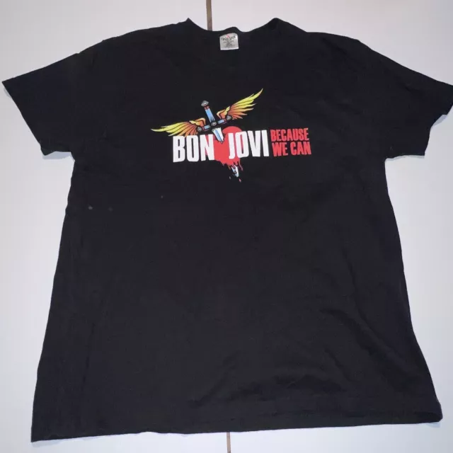 BON JOVI Because We Can Australian Tour 2013 T-Shirt Band Tee Size M