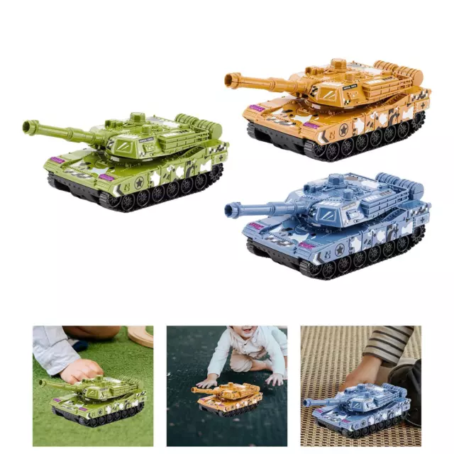 Pull Back Tank Toys Durable Educational Toys Pullback Motion Realistic Vehicle