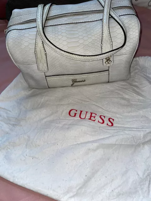 GUESS Snake Print Cream Bag