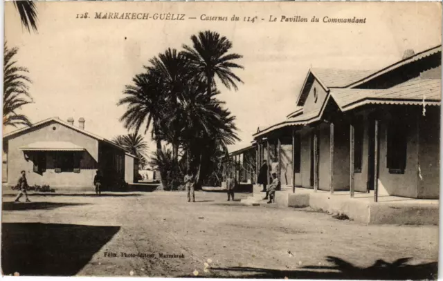 CPA AK Military MARRAKECH - Guéliz Barracks of the 114th - Le Pavillon (92369)