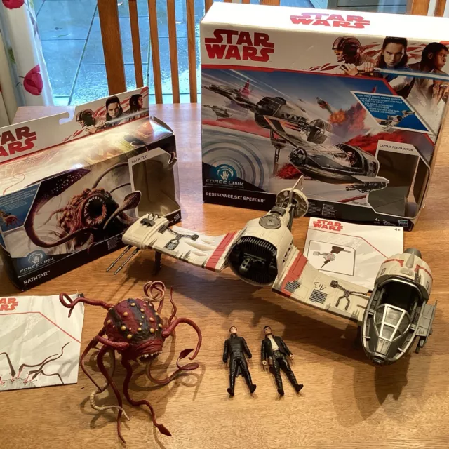 Star Wars Force Link Resistance Ski Speeder Und Rathtar - Verpackt Mit Figuren