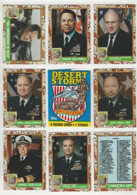 1991 Topps Desert Storm Complete Set 88 Cards/Wax Wrapper ***Series 1