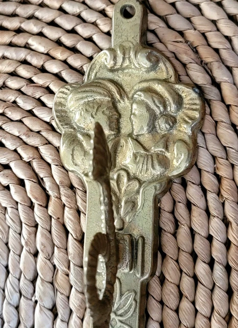 Vintage Brass Wall Hook, Hat Hook, Coat Hook - Dragon, Fish Style 2