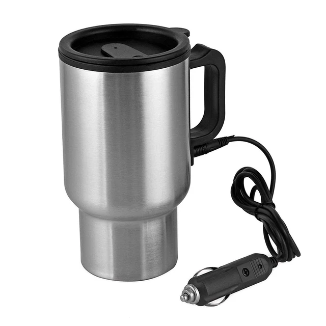 Coffee Heated Mug 450Ml Travel Car Based Heating Stainless Steel Cup