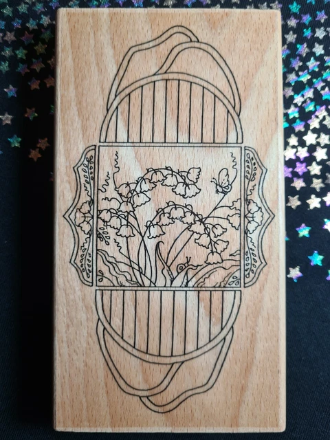 Craft Stamp Flower Bluebell Snowdrop Background 9.4x17.2cm Card Making Scrapbook
