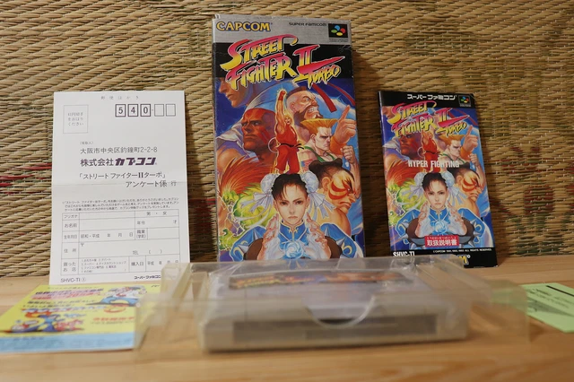 Street Fighter 2 Turbo Complete Set! Nintendo Super Famicom SFC VG!