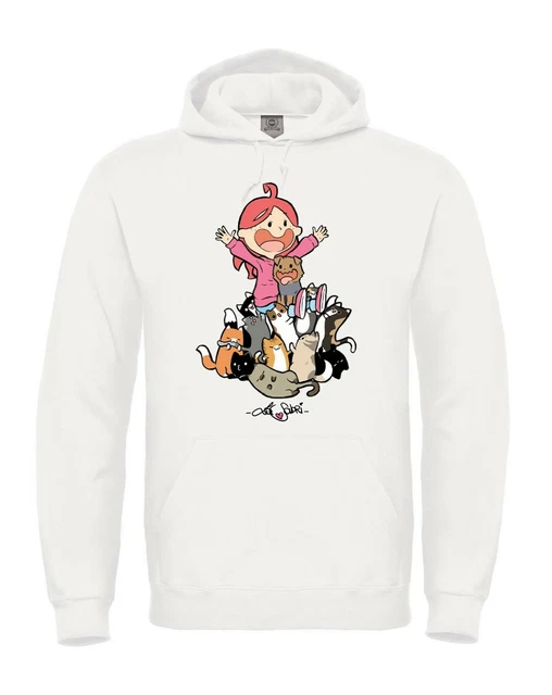 Felpa gattini SABRIGAMER LA SABRI t-shirt I Love Cats bambina/o e adulti Mates