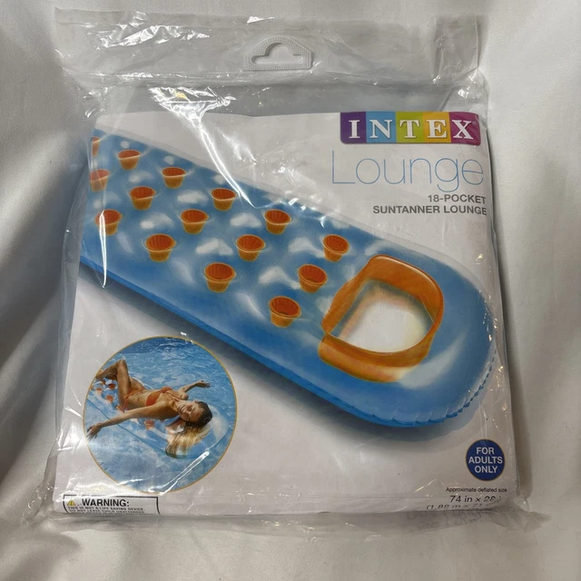 INTEX 18-POCKET SUNTANNER Inflatable Float Lounge 74