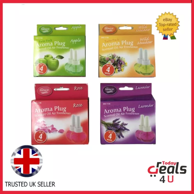 Aroma Plug In Air Freshener, Electric Scented Oil Refill Pack of 4 Chose A Scent