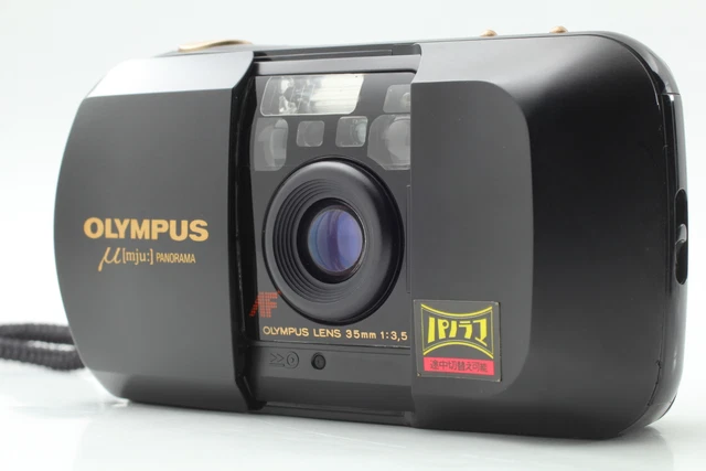 [Near MINT] Olympus Mju μ Panorama 35-70 Black AF  Point & Shoot 35mm From JAPAN