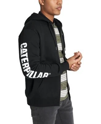 Caterpillar Mens Foundation Logo-Print Fu Pitch Black S BLACK Size SMALL S/S