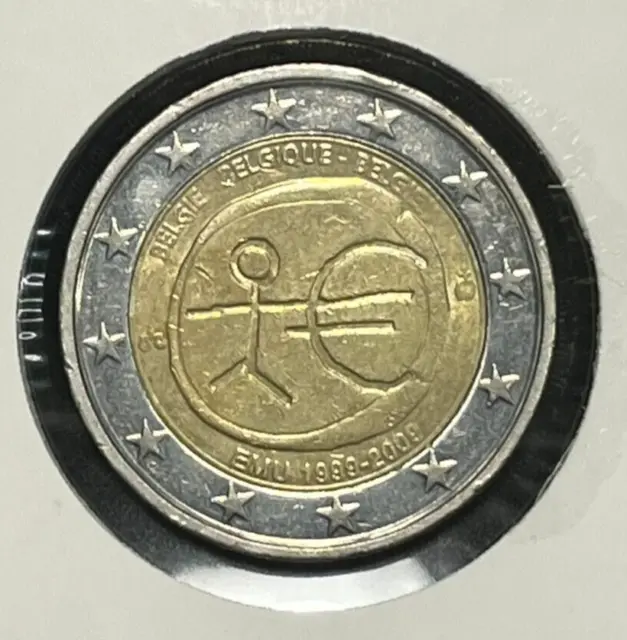 Belgica Moneda 2 Euros 2009  X Aniversario Del Euro, Circulada