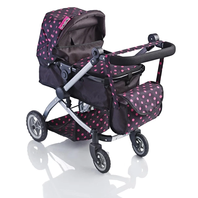 Molly Dolly 2 in 1 Deluxe Babyboo Doll Stroller/Pram Buggy Pink Girls Junior Toy