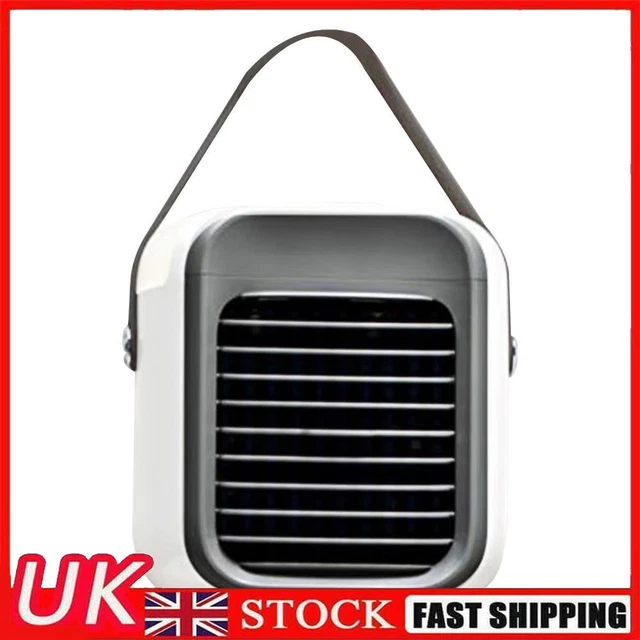 Personal Air Cooler Evaporative Air Conditioner Desk Cooling Fan (White)