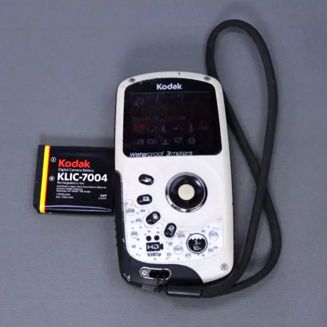 Kodak Playsport Zx3 Video Camera Waterproof HD 1080p - W Battery Tested #2
