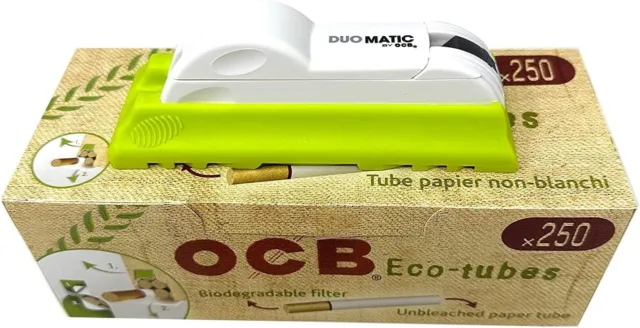 OCB Zigarettenschlauch Starter Kit - Öko biologisch abbaubare Zigarettenröhrchen mit DuoMat 2