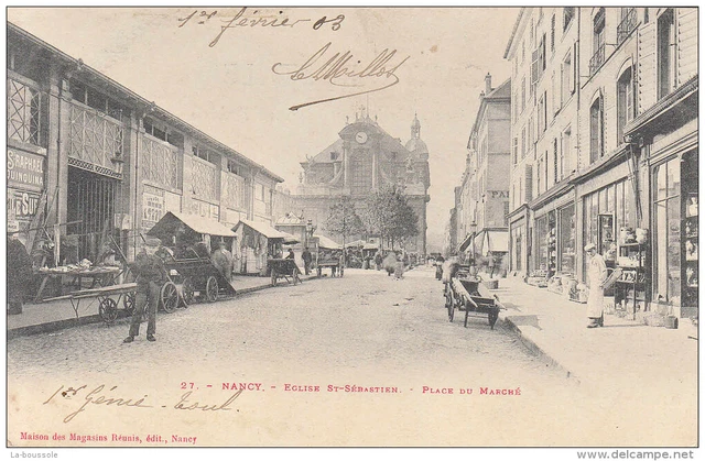 54 NANCY - eglise saint sebastien - place du marche