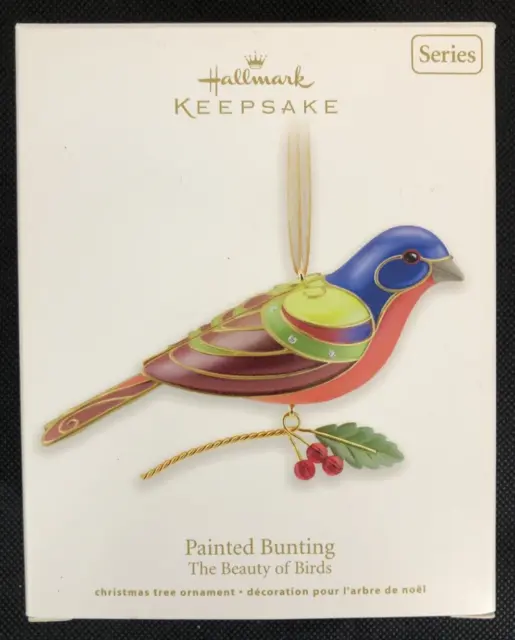 2012 Hallmark Ornament Painted Bunting the Beauty of Birds 8th In Series