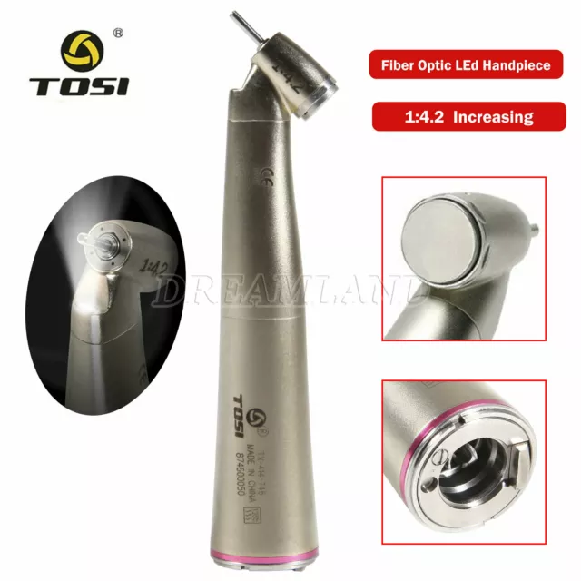 45 Degree Dental 1:4.2 Increase Contra Angle LED surgical handpiece Turbina YI2